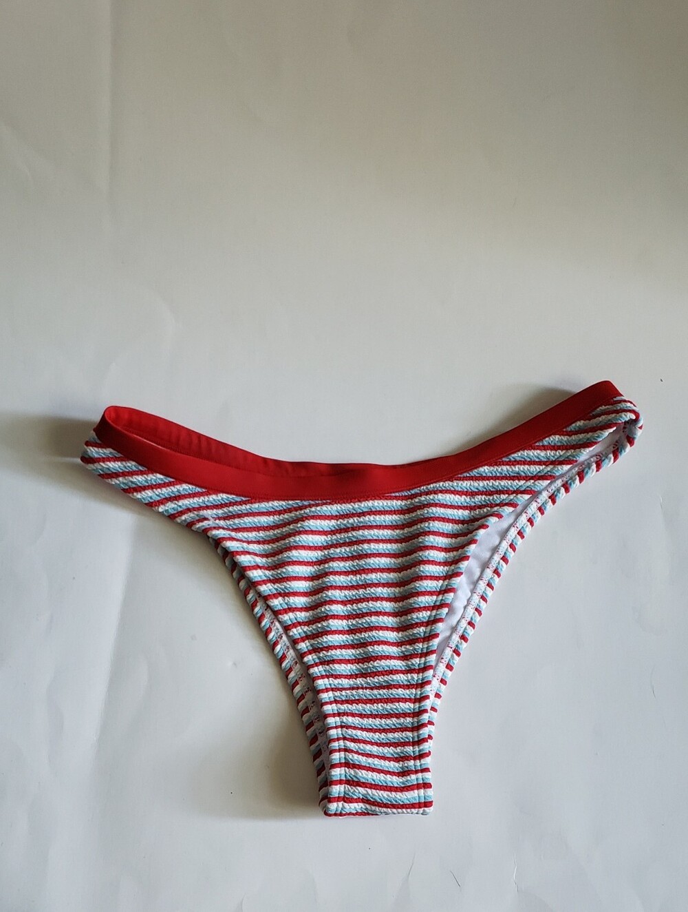 NWT Wild Fable Striped Bikini Bottoms Mid Rise Ultra High Leg Super Cheeky S